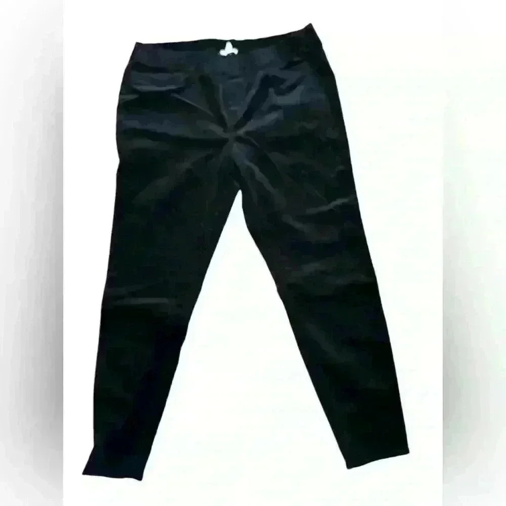Eileen Fisher XL elastic waist black corduroy pants